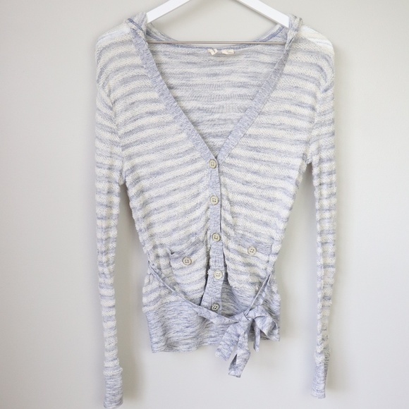 Anthropologie Sweaters - MOTH Anthropologie Striped Hooded Cardigan Sweater